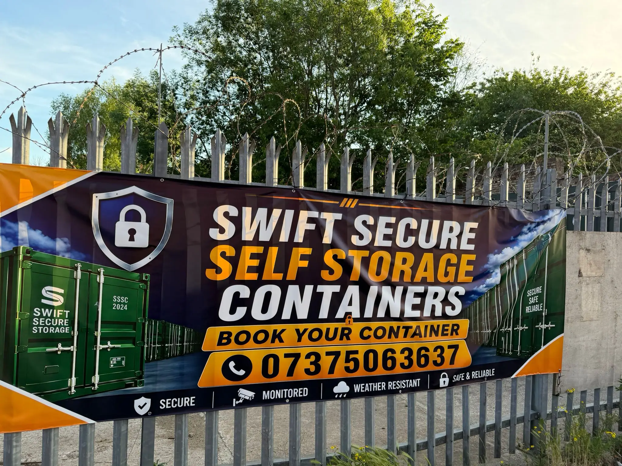 Swift Secure storage container rental Manchester — clean, dry and ventilated 20ft units