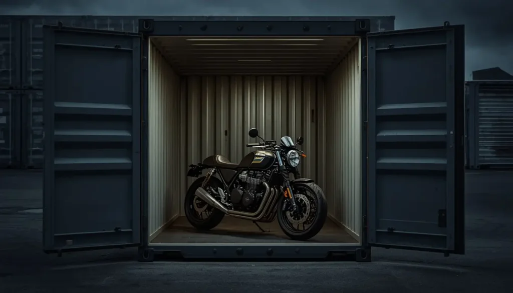 Motorbike storage Manchester Salford Swift Secure secure container